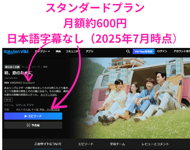 楽天Viki　初、恋のために　配信中