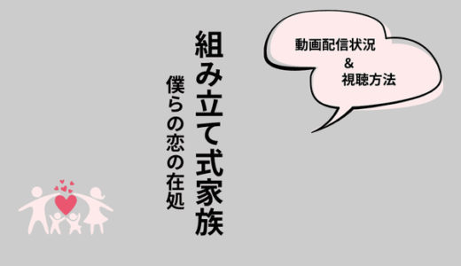韓国ドラマ『組み立て式家族～僕らの恋の在処～』の配信はどこで見られる？NetflixやAmazonプライムなど調査