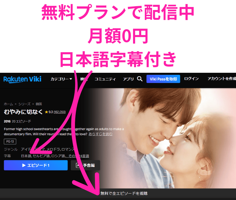 楽天Viki むやみに切なく 配信中