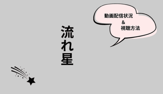 流れ星（韓国ドラマ）の配信はNetflixやAmazonプライムなどでは見られない？VPNを使った視聴方法も紹介